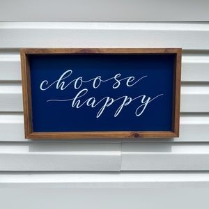 Choose Happy Wooden Decor